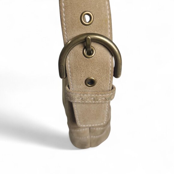 Vintage COACH Y2K Soho Suede Shoulder Bag in tan - Picture 10 of 15
